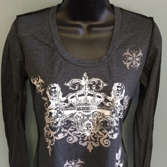 Camp Cool Long Sleeve Tee Shirts-Grey - Picture 3 of 6